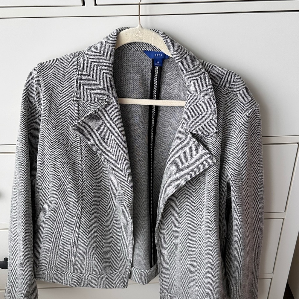 Apt. 9 Women's Gray Herringbone Jacket